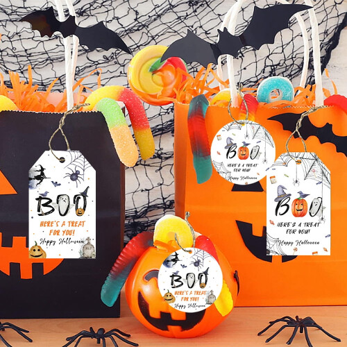 Halloween Gift Tags Kraft Paper 50 pcs 1