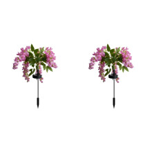Solar Flower Garden Lights Outdoor Waterproof 2 Pack