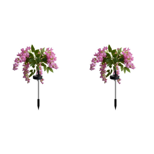Solar Flower Garden Lights Outdoor Waterproof 2 Pack