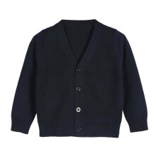 Girls Cardigan Long Sleeve Crew Neck Sweater Navy 5Y