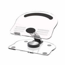 Acrylic Laptop Stand with 360 Rotating Base and Foldable