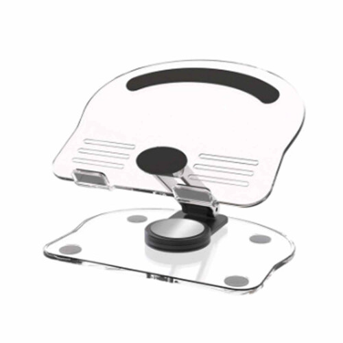 Acrylic Laptop Stand with 360 Rotating Base and Foldable