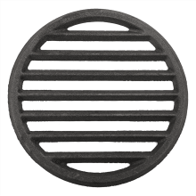 Cast Iron Round Bottom Fire Grate for BBQ Grill 9 Inch Black