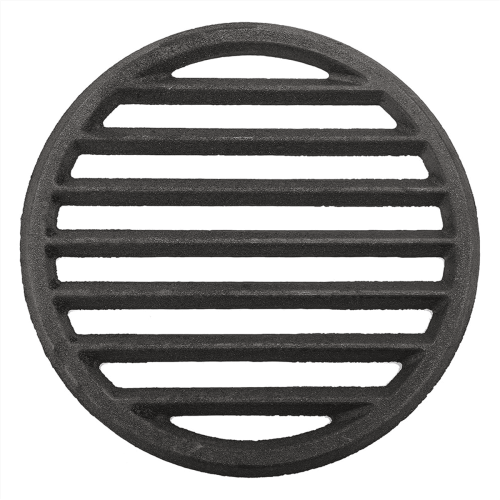 Cast Iron Round Bottom Fire Grate for BBQ Grill 9 Inch Black