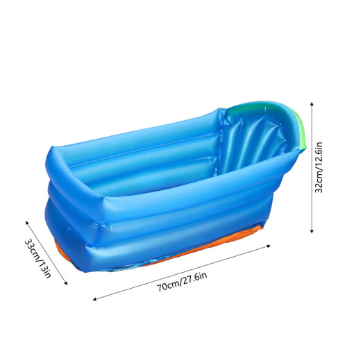 Inflatable Kids Pool Leakproof Foldable Backrest Outdoor 2