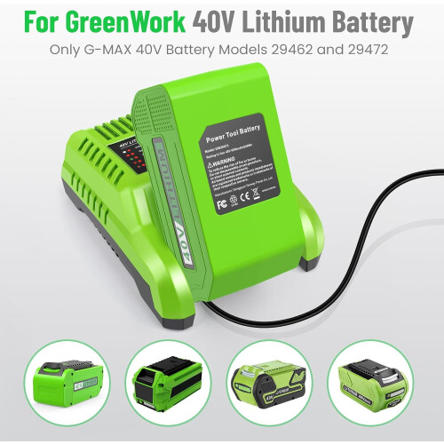 Greenworks 40V Battery Charger Replacement for G-MAX 6.0Ah 2