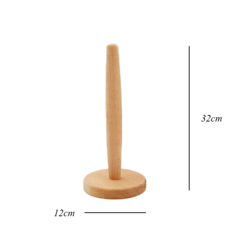 Paper Towel Holder Vertical Beech Wood Countertop 2