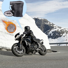 AuroraX Motorcycle Gloves Black Winter Thermal Insulated