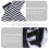 Striped arm warmers fingerless gloves pair 5
