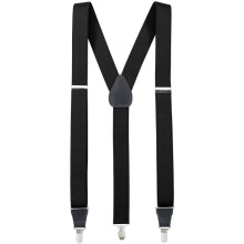 Men's Y-Back Leather Suspenders with Clips