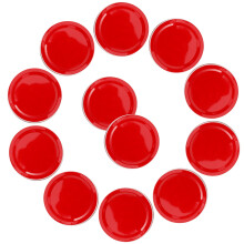 Mason Jar Lids Regular Mouth Red 12 Pcs