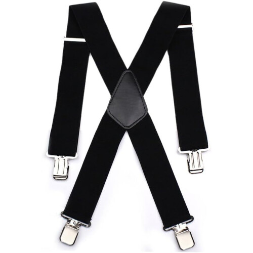 Men's X-Shape Braces Adjustable Elastic Suspenders with