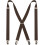 Men's Solid Color Adjustable Suspenders with 4 Clips 1