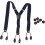Navy Blue Adjustable Suspenders 35mm 6-Button 1
