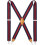 Men's X-Back Suspenders 1.4 Inch Adjustable Elastic with 4 1