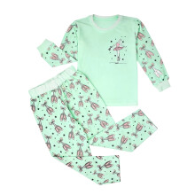 Girls Two-Piece Home Outfit Set with Long Sleeve Top and