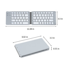 Foldable Bluetooth Keyboard for Android PC Tablet Gray