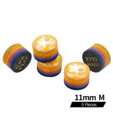 Billiards Cue Tips Rainbow 5pcs 11mm