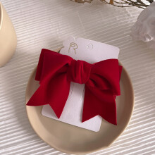 Red Velvet Hairpin with Big Bow for Kids