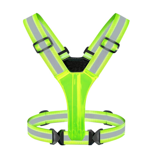 LED Reflective Running Vest USB Rechargeable