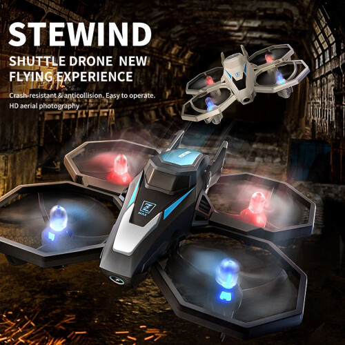Mini Drone with HD Camera and Remote Control Gray 1