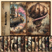 Handmade Retro Craft Paper Set 10 Sheets