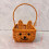 Easter bunny rattan basket with pink bow and 3 eggs 5
