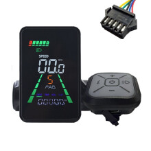 L5 E-Bike LCD-Schermmeter 24V/36V/48V/60V UART Snelheidsmeter Type C Elektrische Scooter LCD-Meter SM5PIN