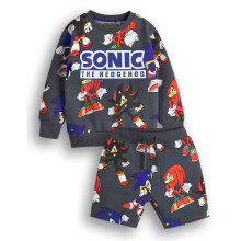 (7-8 Years) Sonic the Hedgehog Sweatshirt and Shorts Set (Boys Grey)