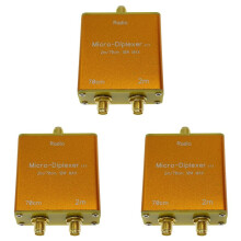 3X 10W V/U 2m 70cm Micro-Type Diplexer Duplex Filter,Used to Place Between the Transmitter and Antenna(with Shell)