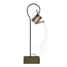 Słoneczne Oświetlenie Doniczki Vintage Metalowy Czajnik Łańcuch Świetlny Wodoodporne Lampki LED Solar Garden Outdoor Mały