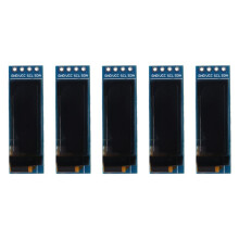 5 Stuks I2C Display Module 0.91 Inch I2C OLED Display Module I2C OLED Scherm Driver 3.3V-5V (Wit Licht)