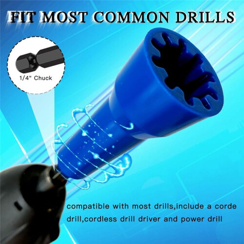 2PCS Wire Twisting Spinner,Spin Twist Wire Connector Socket,Wire Connector Driver with 1/4In Chuck with 100Pcs Wire Caps 1