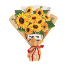Resin Fridge Magnets 3D Flower Bouquet 6pcs