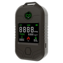 4 in 1 Portable Carbon Monoxide Detector Temperature and Humidity Long-Lasting CO Alarm Outdoor Flashlight Detector