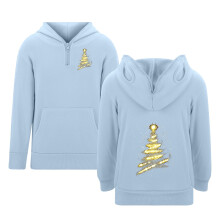 Boys Printed Hooded Sweatshirt with Zipper and Pockets