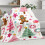 Christmas Flannel Blanket Pink Gingerbread Tree Design 2