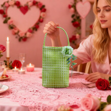 Reusable fabric bouquet carrier floral packaging bag 1 piece