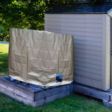 Water Tank Cover with Reflective Lining and Zipper 275 Gal