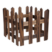 Brown Wood Fence for Garden Courtyard and Christmas Tree
