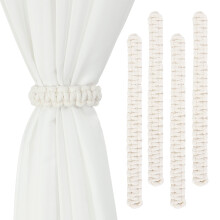 Cotton Rope Curtain Tiebacks Handmade Braided 4 Pcs