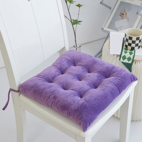 Velvet Seat Cushion 40x40x7cm Solid Color