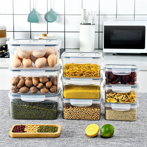Refrigerator Storage Box Fridge Organizer Vegetable Fruit Boxes Drain Basket Storage Containers Pantry,Medium