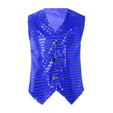 Toddler Boys Sleeveless Sequin Vest Top Blue 12-18 Months
