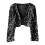 Glitter Sequin Jacket for Kids Black 1