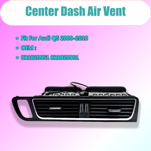Audi Q5 Center Dash AC Outlet Vent Panel Black 2009-2018 1