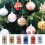 Christmas Ball Ornaments White Silver Glitter 8 pcs 2