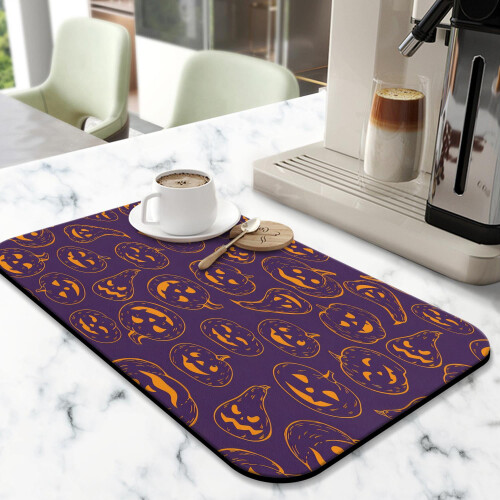 Halloween dish drying mat reversible 19.5x12 inch 1