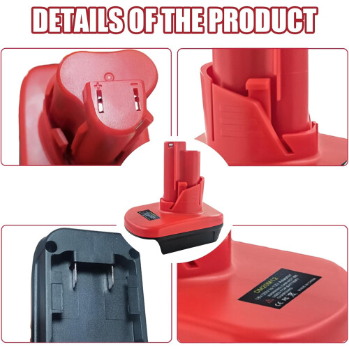 Battery Adapter for Milwaukee M12/M18 and Dewalt 20V Max 2