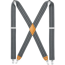 Men's X-Back Suspenders 1.4 Inch Adjustable Elastic with 4